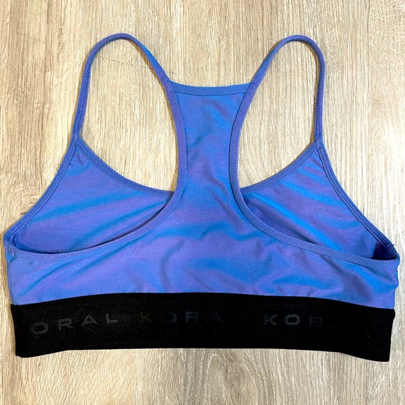 NWOT Revolve Koral Sweeper Iridescente Sports Bra in Auralite (Disco Blue) Large - Picture 13 of 15